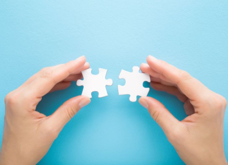 2つのパズルのピース