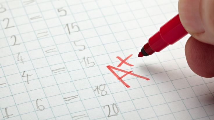 A+と採点されている様子