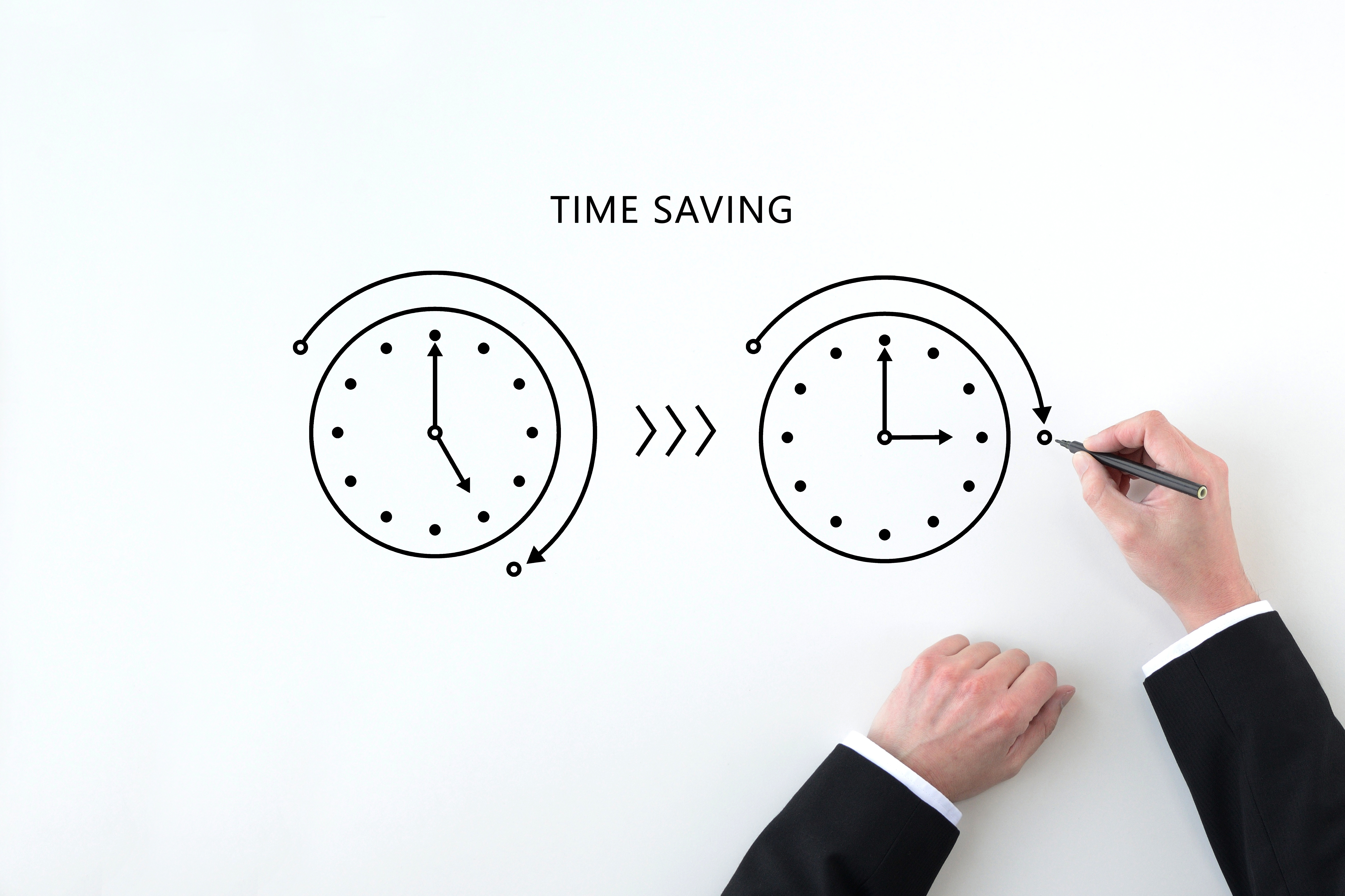 時計を見ながら勉強