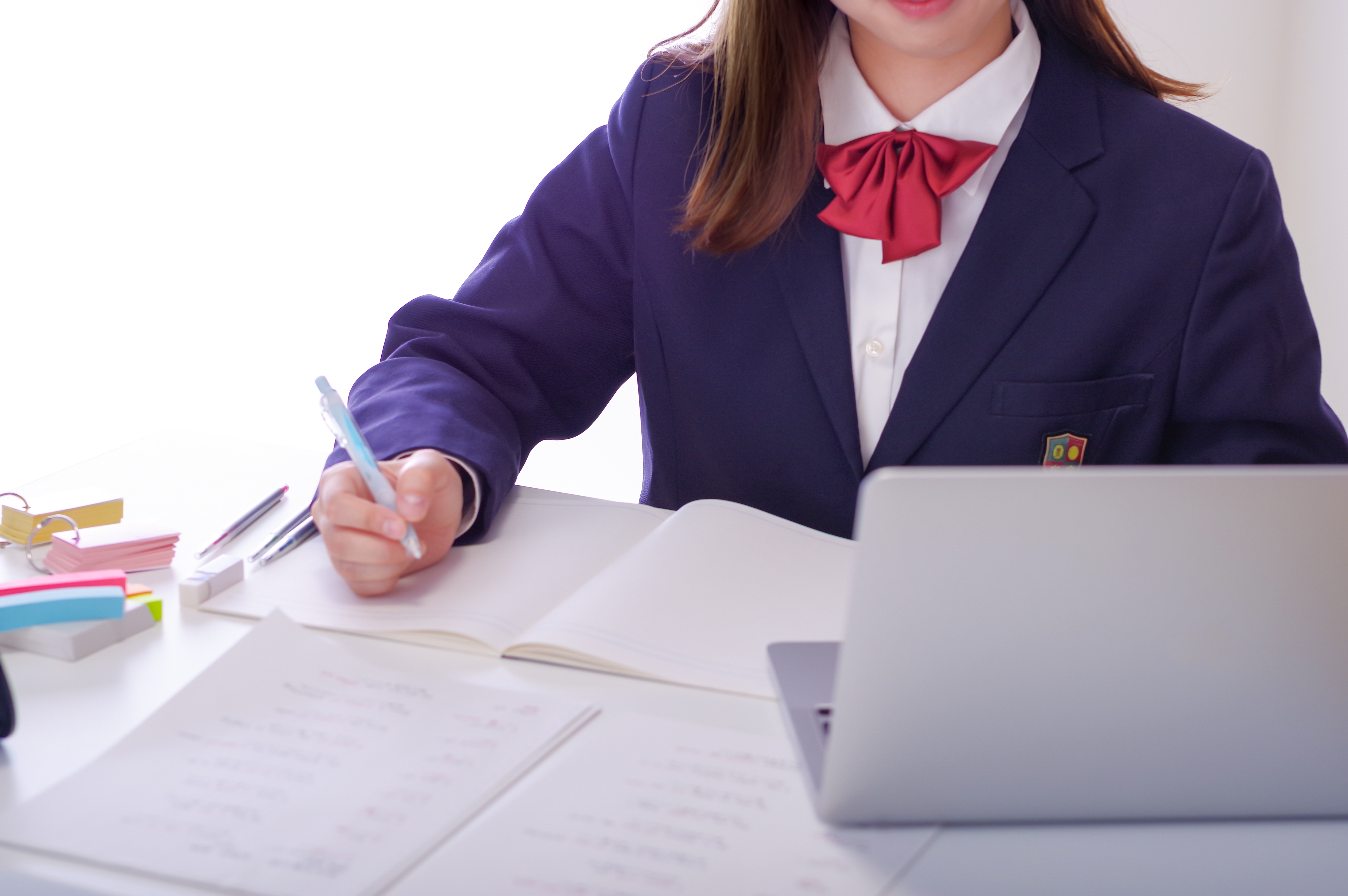 時計を見ながら勉強